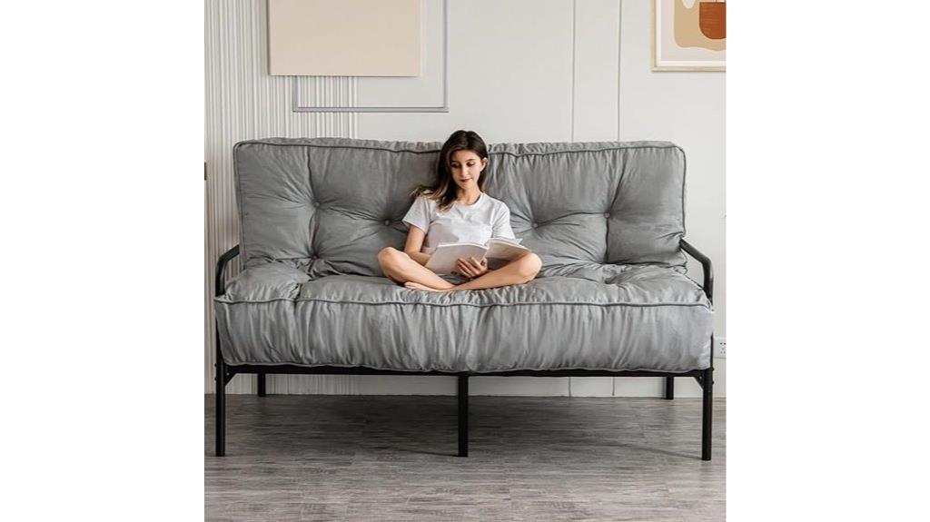 8 inch grey futon mattress