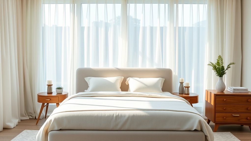 balanced calming bedroom layout