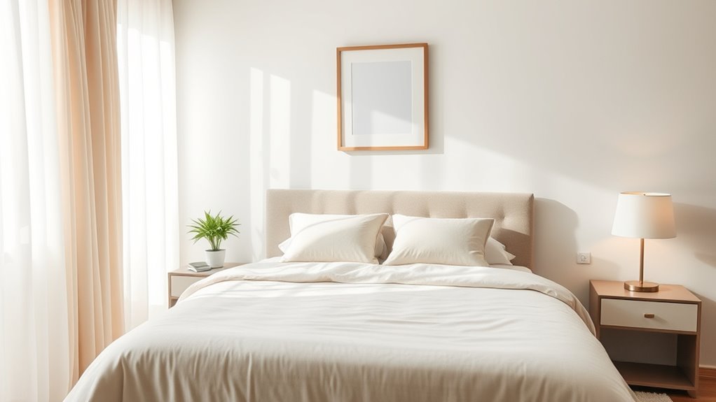 balanced tranquil bedroom design