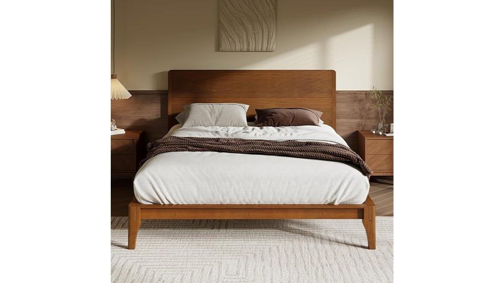 bamboo queen bed frame