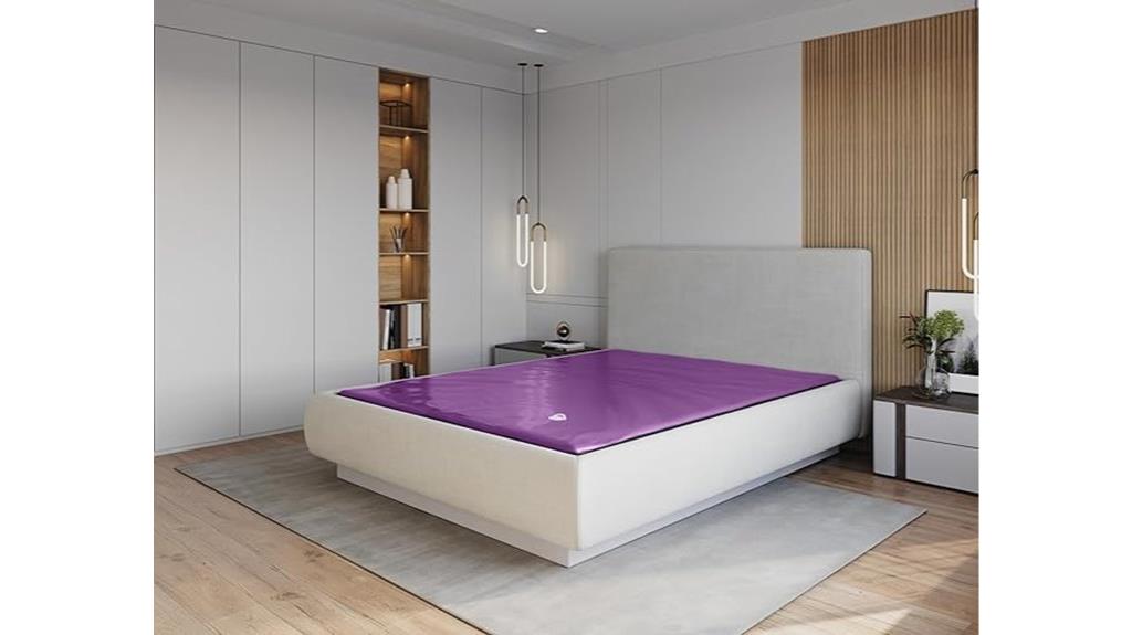 blue hardside water bed