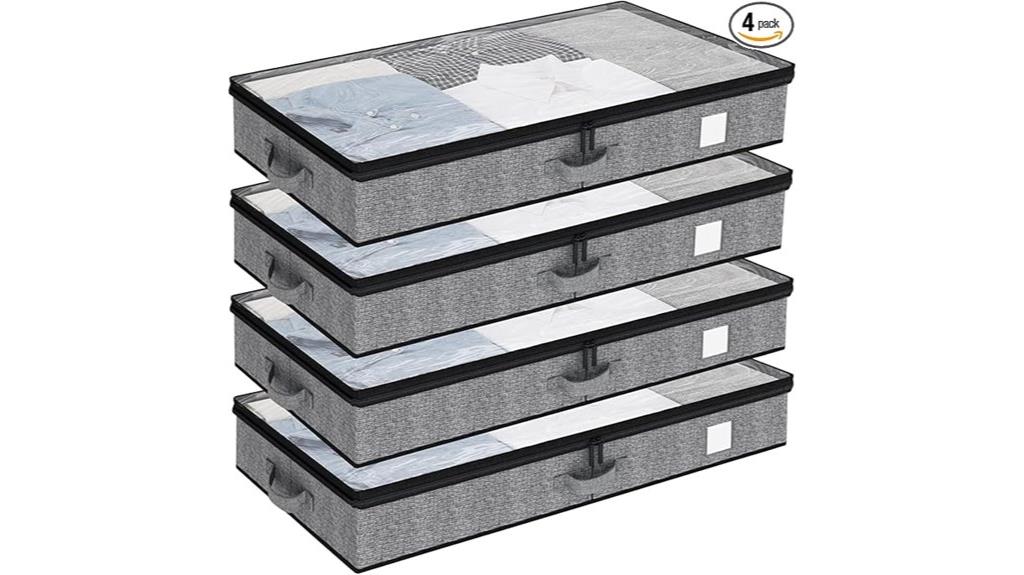 four pack underbed containers