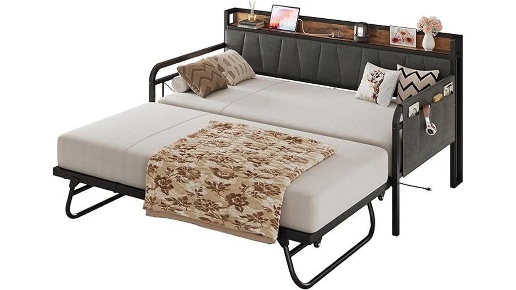 grey daybed with trundle