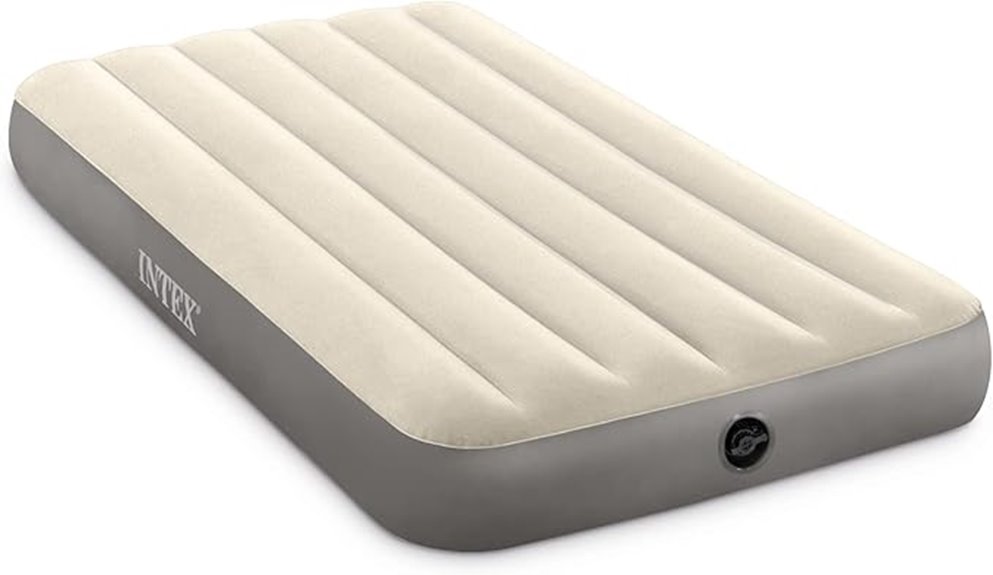 inflatable bed with single high