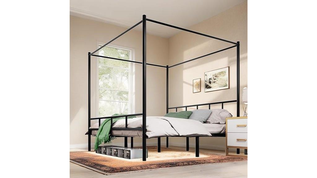 large canopy bed frame