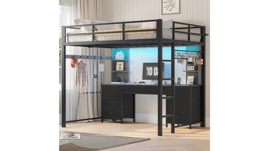 loft bed with desk