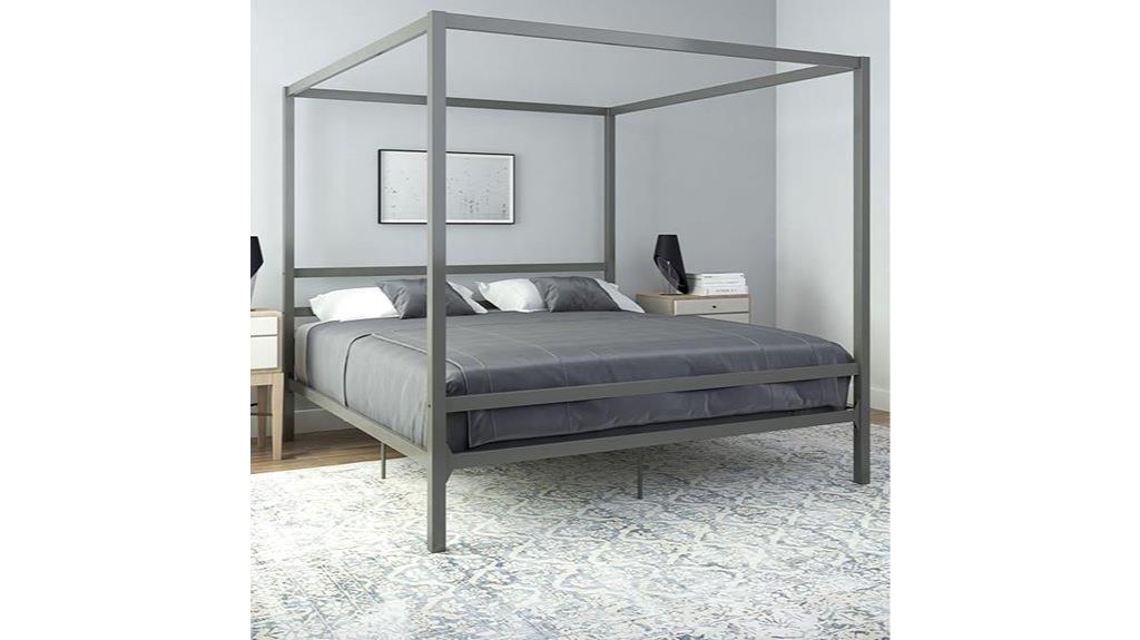 metal bed with headboard