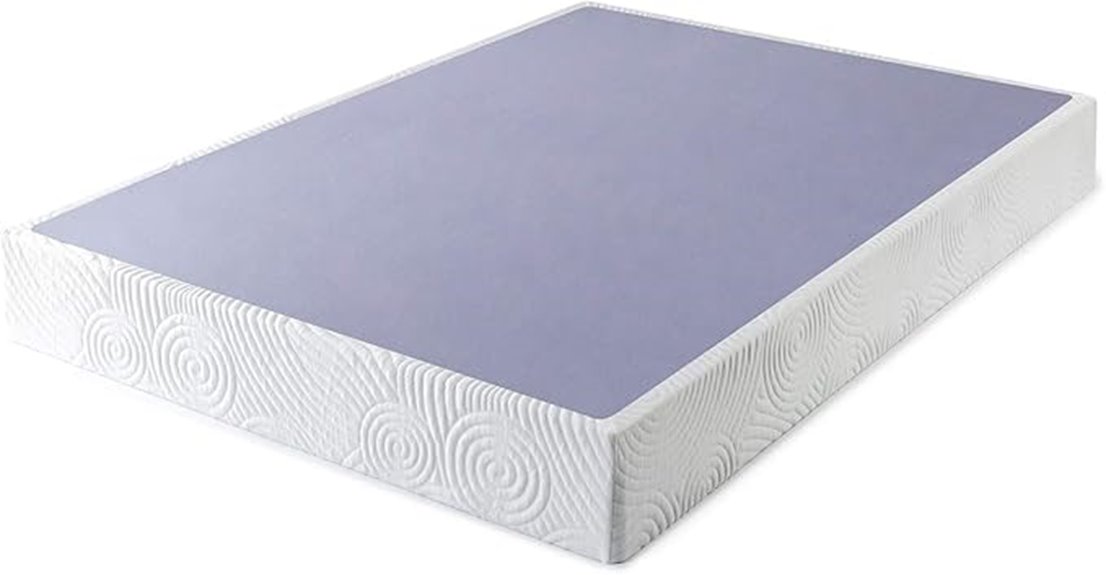 metal box spring with wood