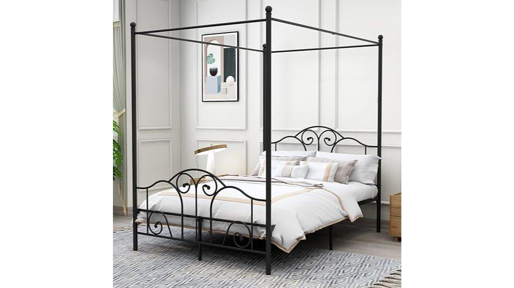 metal canopy bed frame