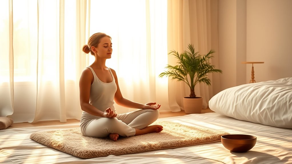 mindful breathing promotes restful sleep