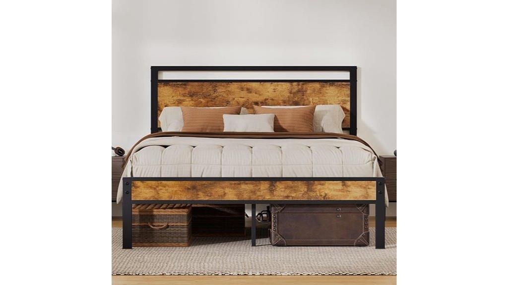modern wood queen bed