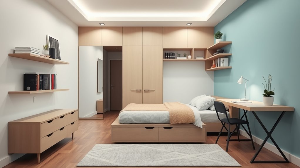 optimize small bedroom space
