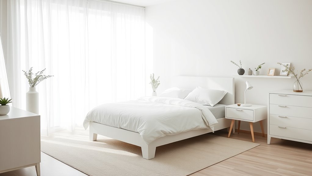 organized calm restful bedroom