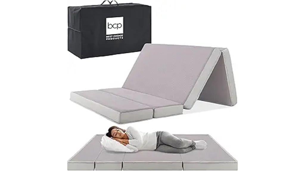 portable twin size tri fold