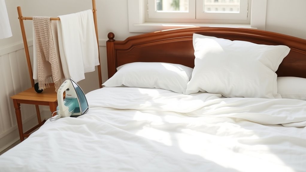 proper linen drying and ironing