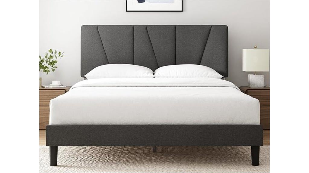 queen maya upholstered bed