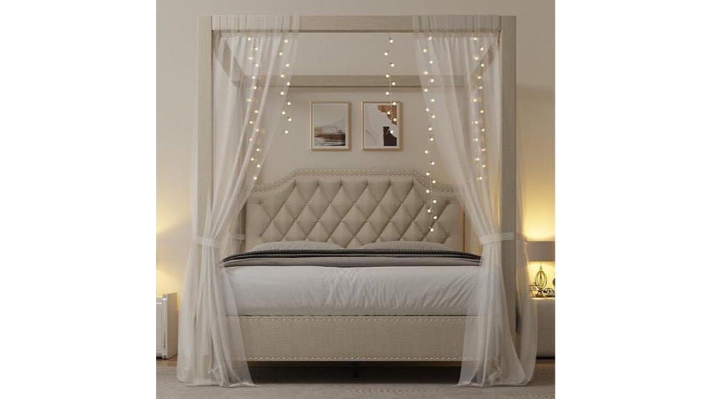 queen size canopy bed