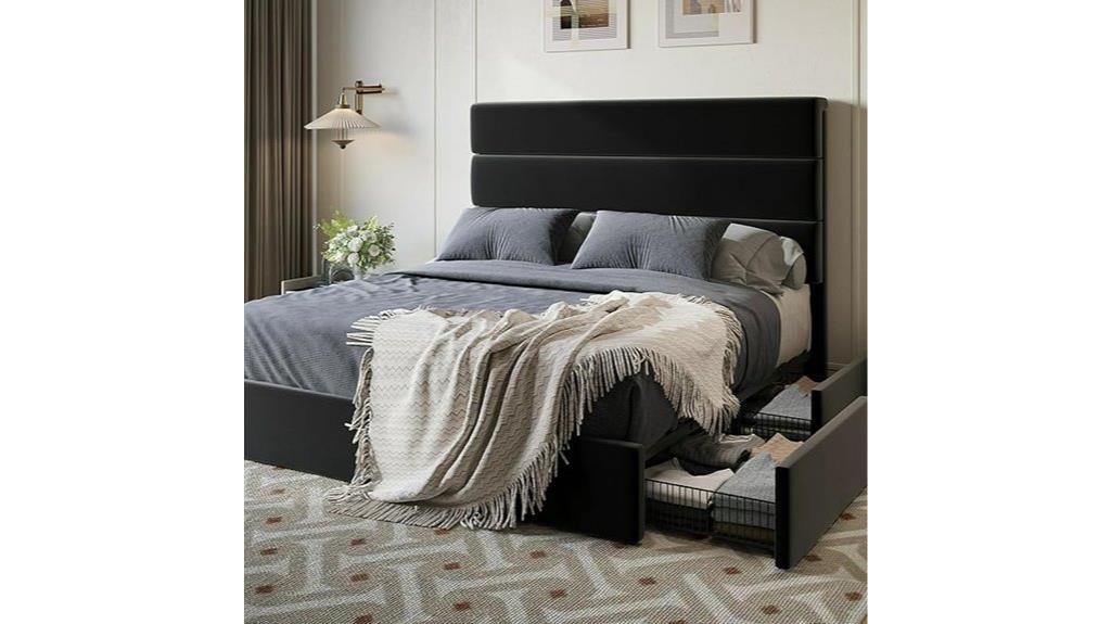 queen size storage bed