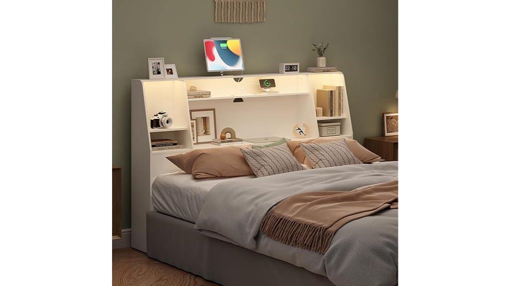 queen size storage headboard