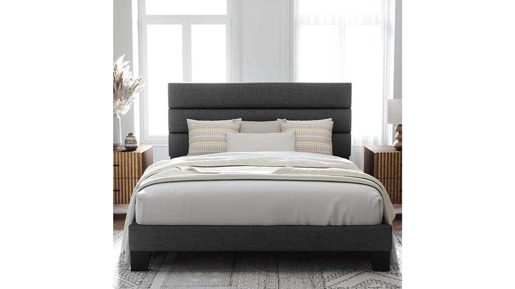 queen size upholstered bed