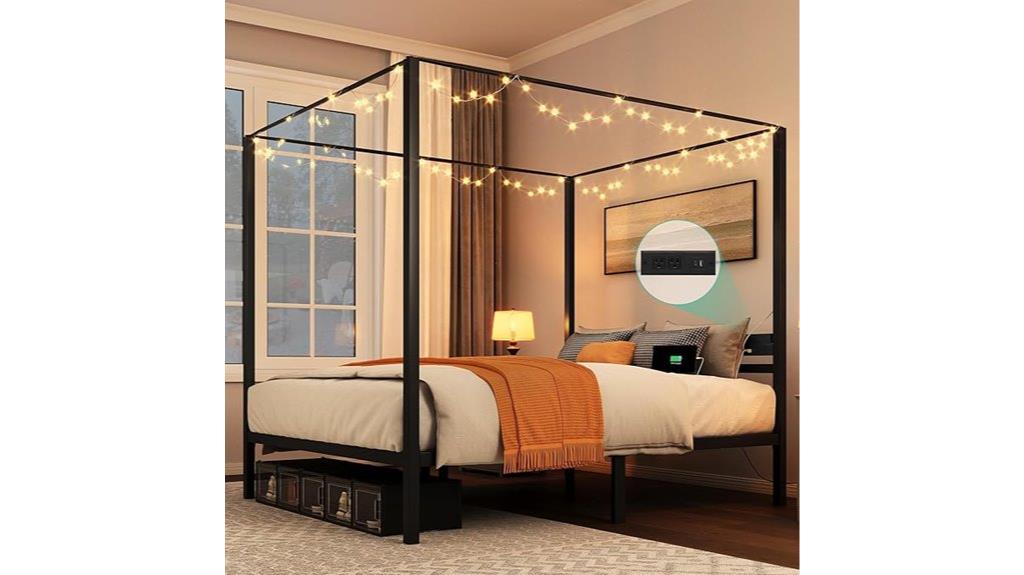 queen sized canopy bed