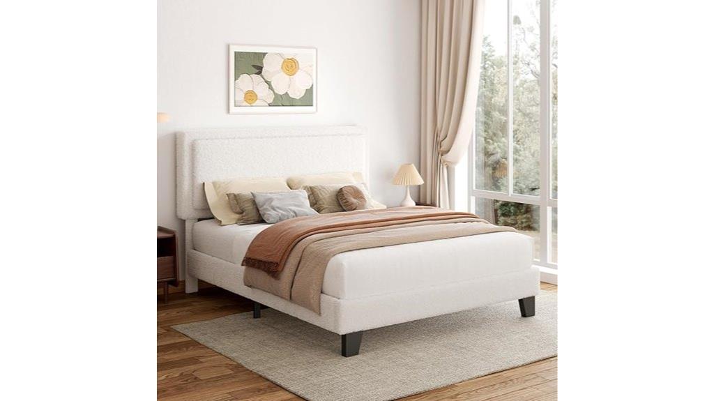 queen upholstered bed frame