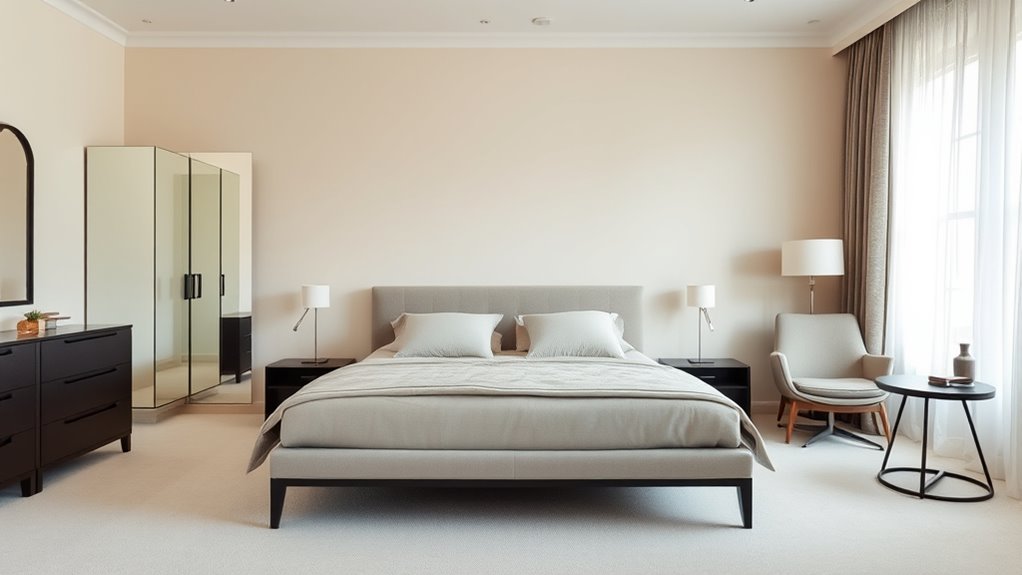 select and arrange essential furniture