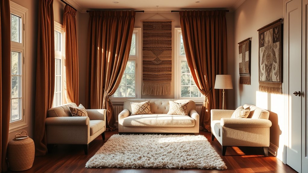 soft furnishings absorb sounds