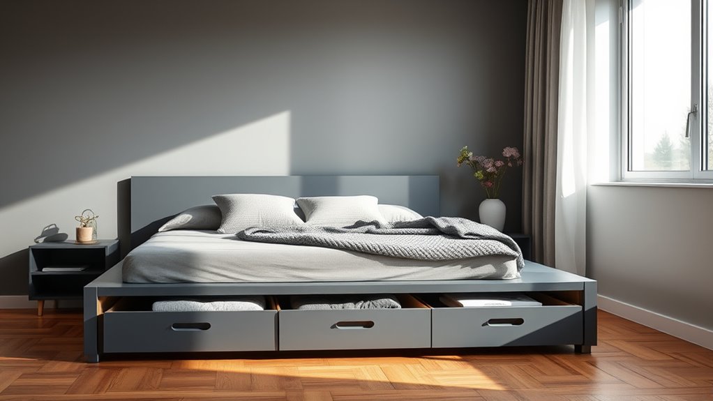 stylish storage platform beds