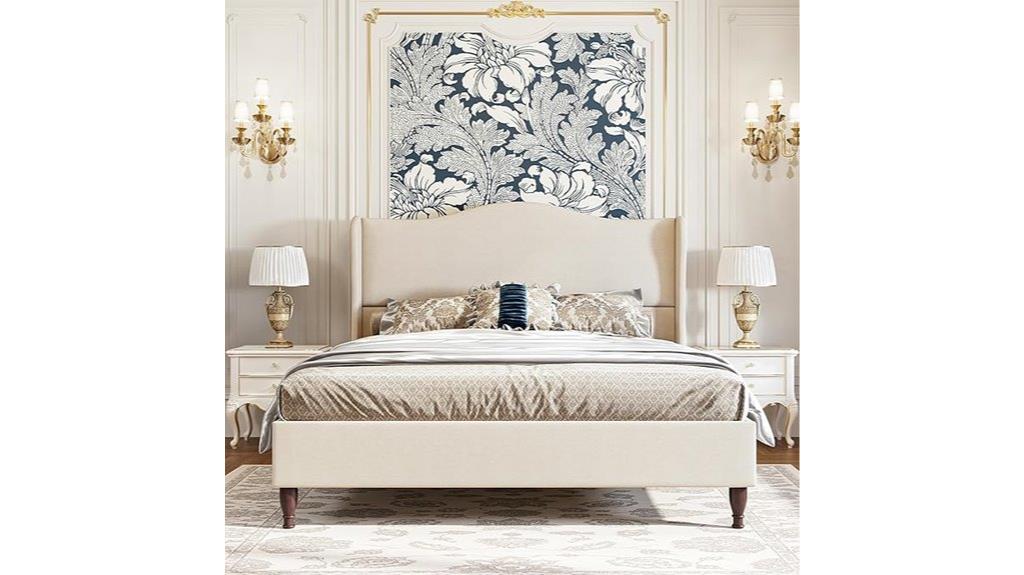 tall headboard platform bed