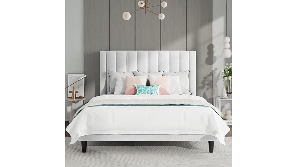 upholstered full bed frame