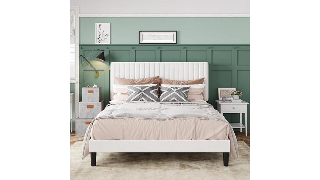 upholstered queen bed frame