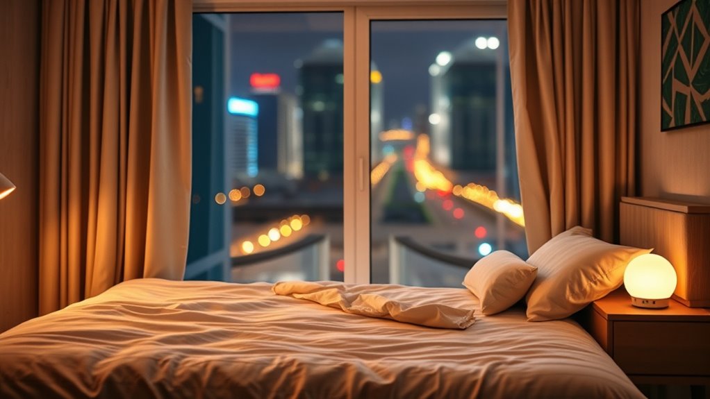 use white noise blackout curtains