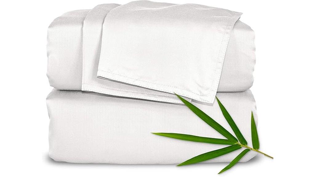 white bamboo bed sheets