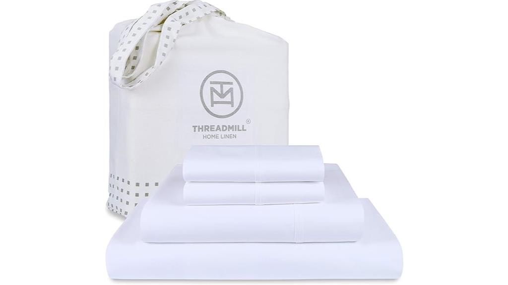white cotton sheet set