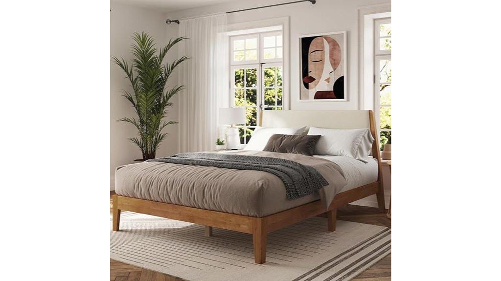 wooden queen bed frame