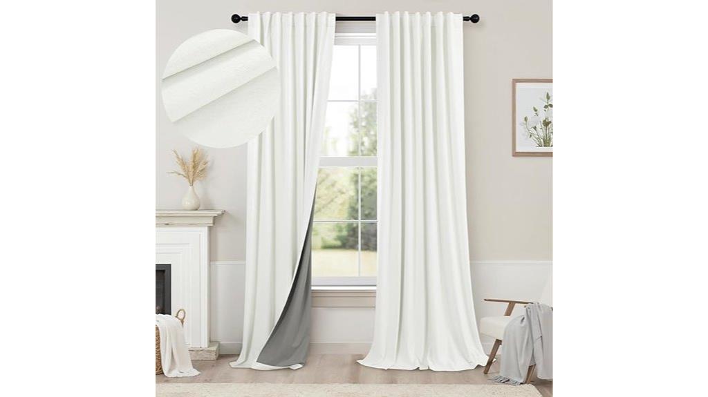 84 inch faux linen curtains
