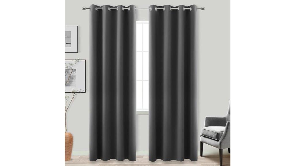 84 inch grey curtain set