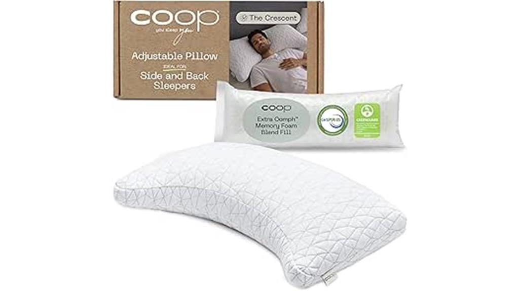 adjustable crescent pillow