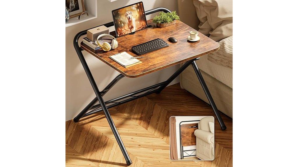 adjustable folding desk slot