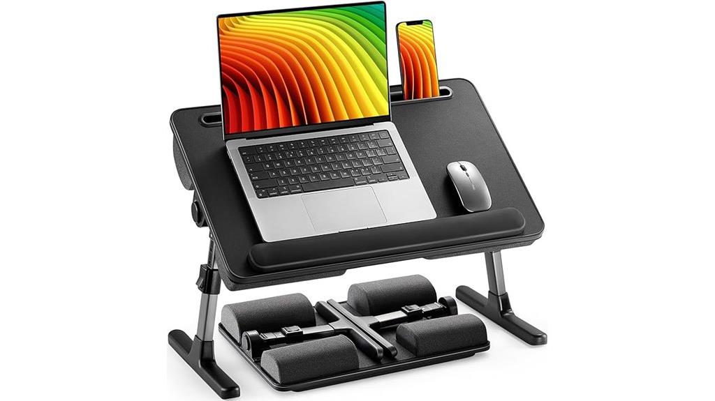 adjustable tilt laptop bed desk