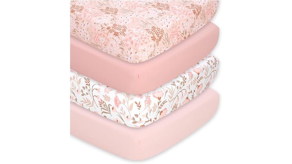 baby girl crib sheet set