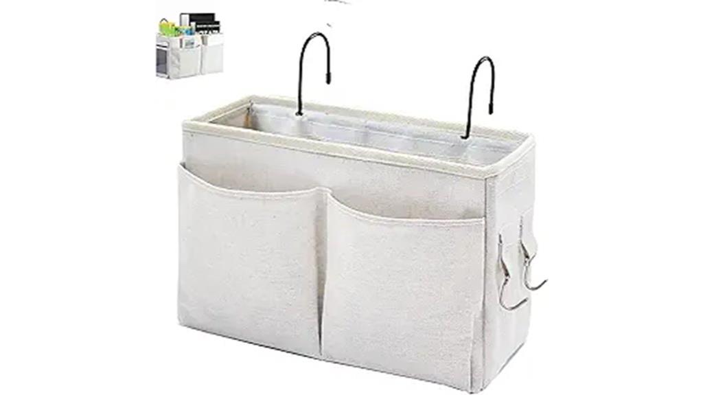 bed rail bedside organizer