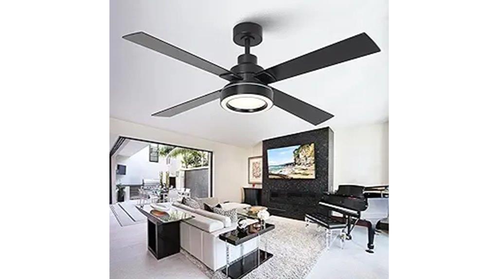 black 52 inch ceiling fan