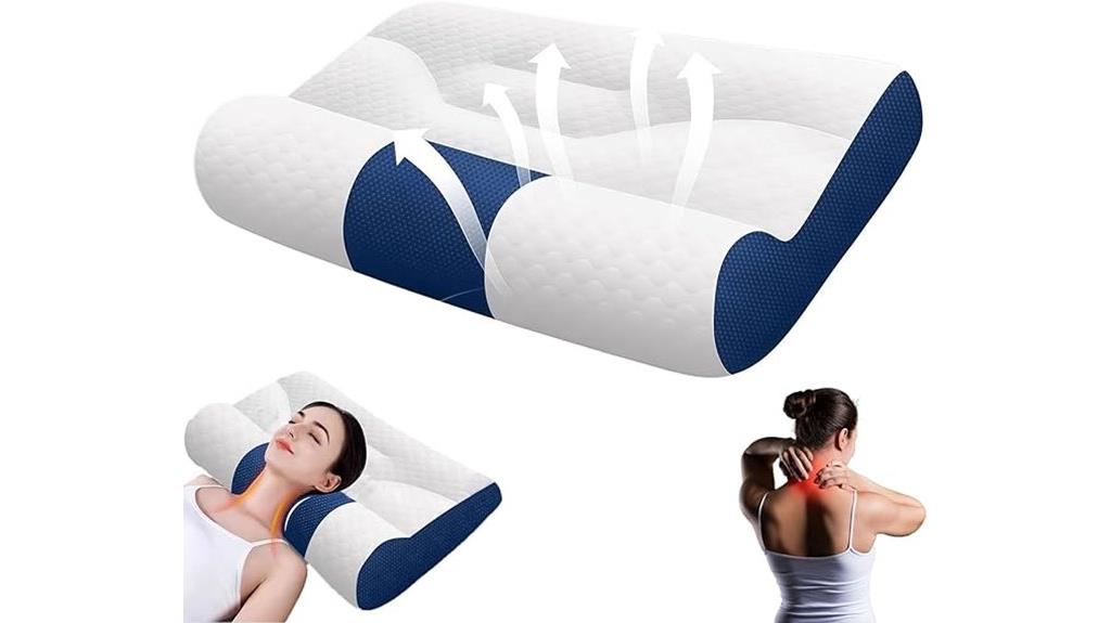 blue cervical pillow 60x40cm