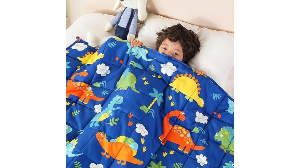 blue dinosaur cooling blanket