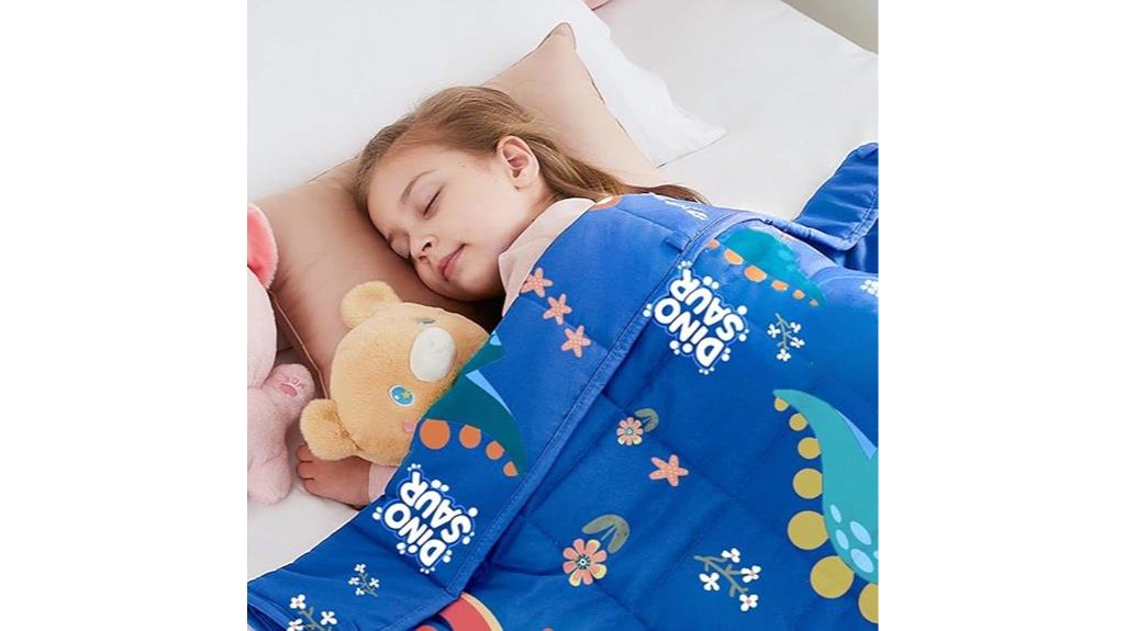 blue dinosaur heavy blanket