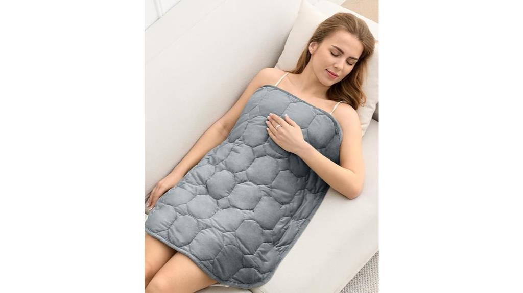 blue weighted lap blanket