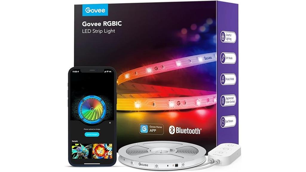 bluetooth controlled rgbic led strip