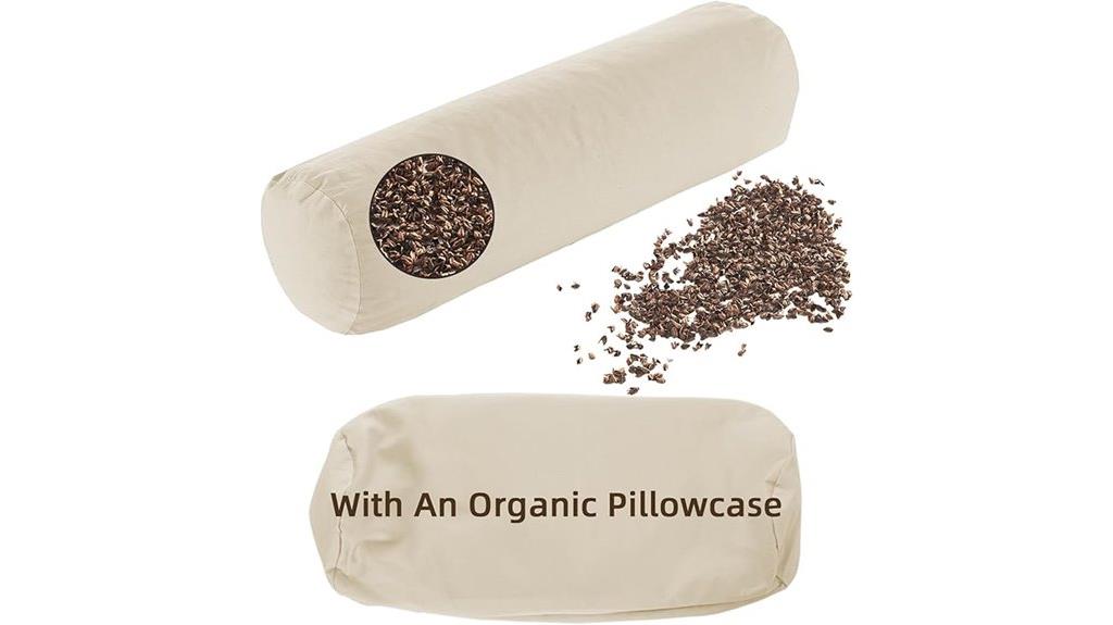 buckwheat pillow with organic cover